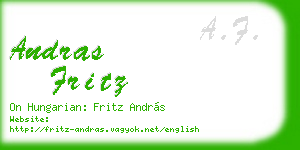 andras fritz business card