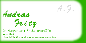 andras fritz business card